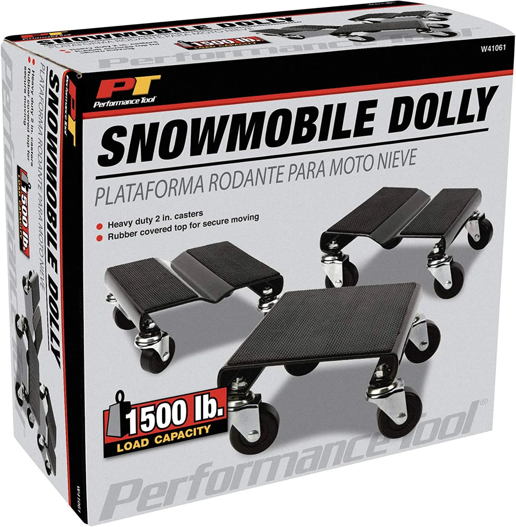 Heavy Duty Snowmobile Dolly with 2.5” PVC Swivel Casters and Rubber Pad J412535