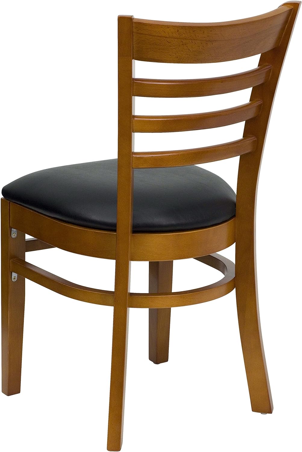 Black Vinyl Seat Ladder Back Chair W8369
