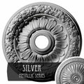 Swindon Ceiling Medallion, Hand-Painted Silver G914