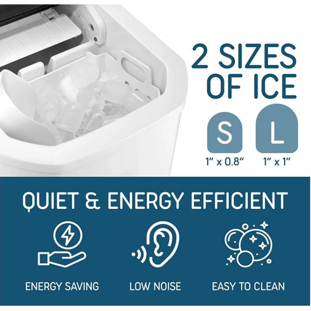 Ice Maker, Self Cleaning, 26lbs in 24Hrs H85511
