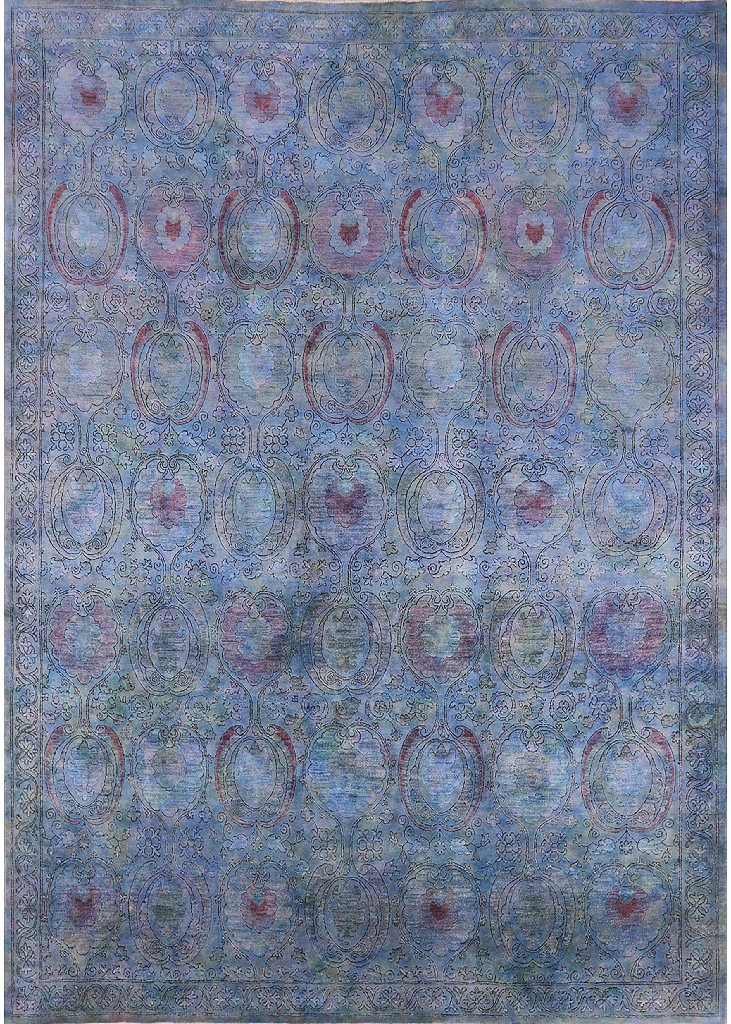 Azure Blue Rectangle Area Rug G879