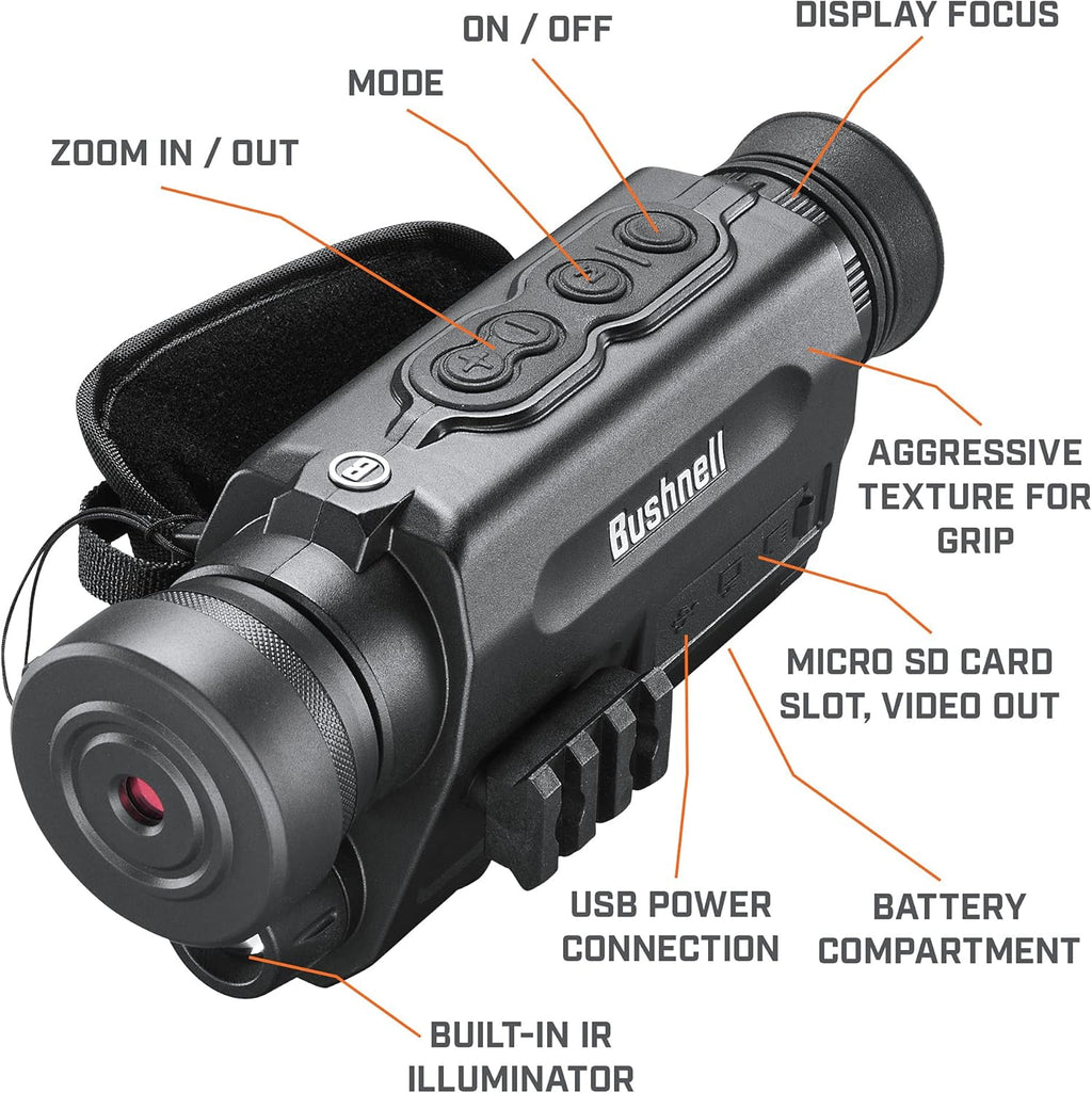 Night Vision Monocular with Infrared Illuminator and Video Recording Z522