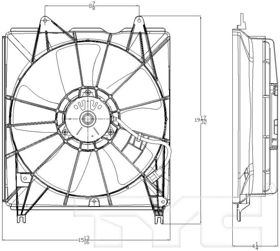 Radiator A/C Cooling Fan Assembly C5812
