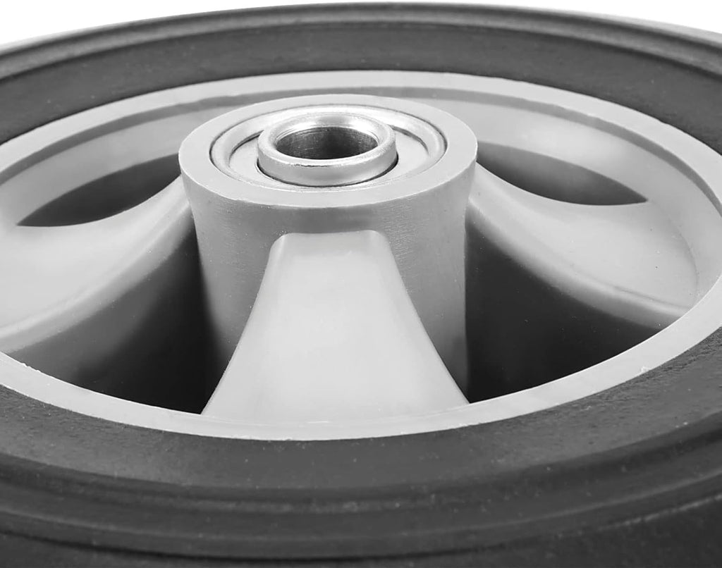 2 Pack 10 Inches Solid Rubber Flat Free Replacement Hand Truck Wheel with 5/8 Inch Axle W469321