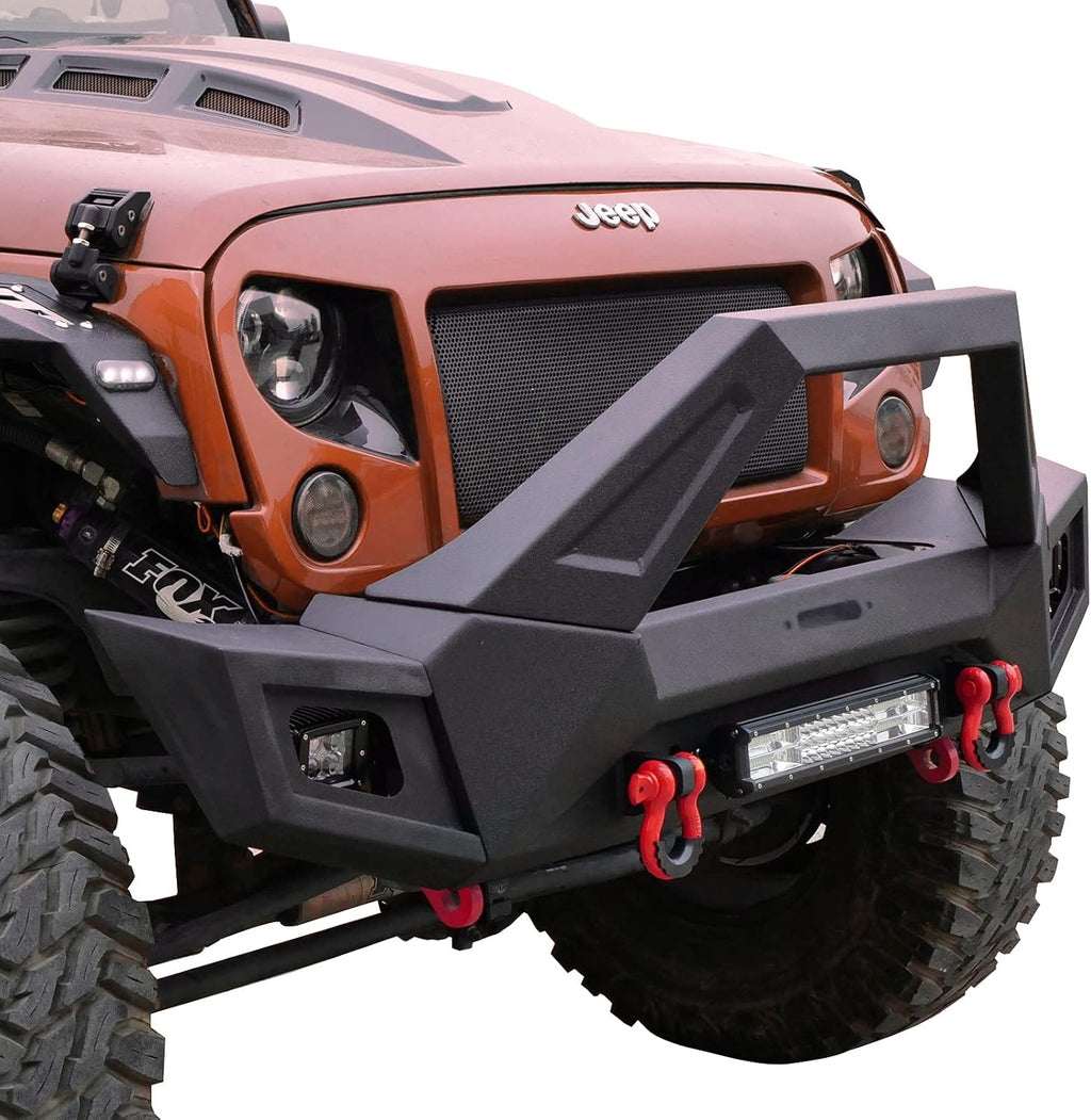 Front Bumper with Winch Plates and LED Lights Assembly P334911