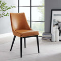 Tan Vegan Leather Dining Chair K22856
