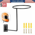 Black Wall Mount Motorcycle Helmet Holder Rack M157548