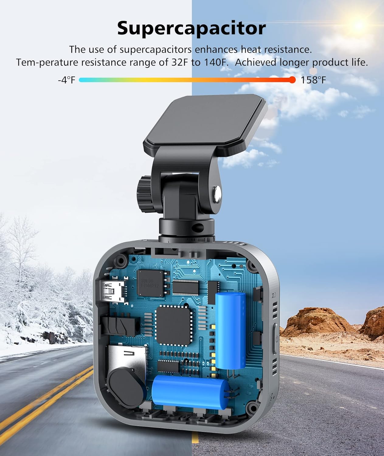 Dash Cam Front 1080P Full HD Car Camera 2560x1440P with 32GB SD Card Pack of 2 D322