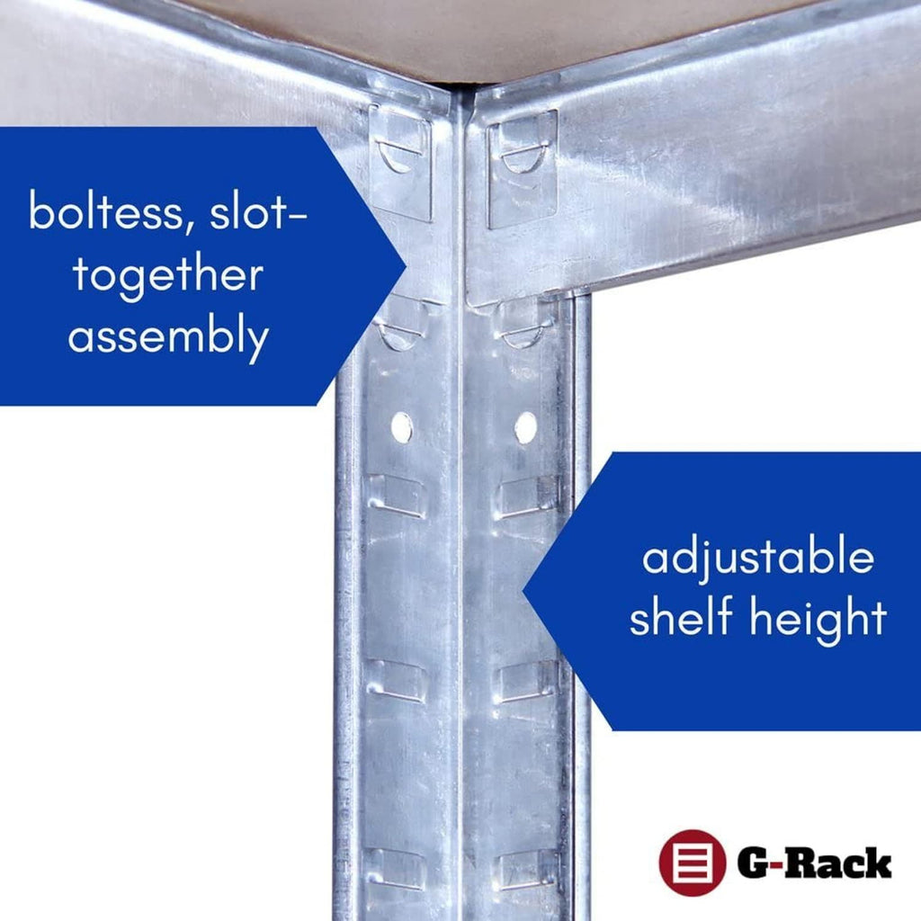Heavy Duty Garage Shelving Units, 71" H x 35" L x 12" W, Blue J928781