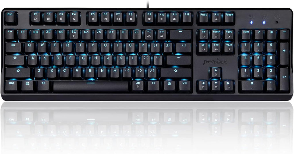 Mechanical Gaming Keyboard with RGB Backlighting and Gateron Blue Switches B8778