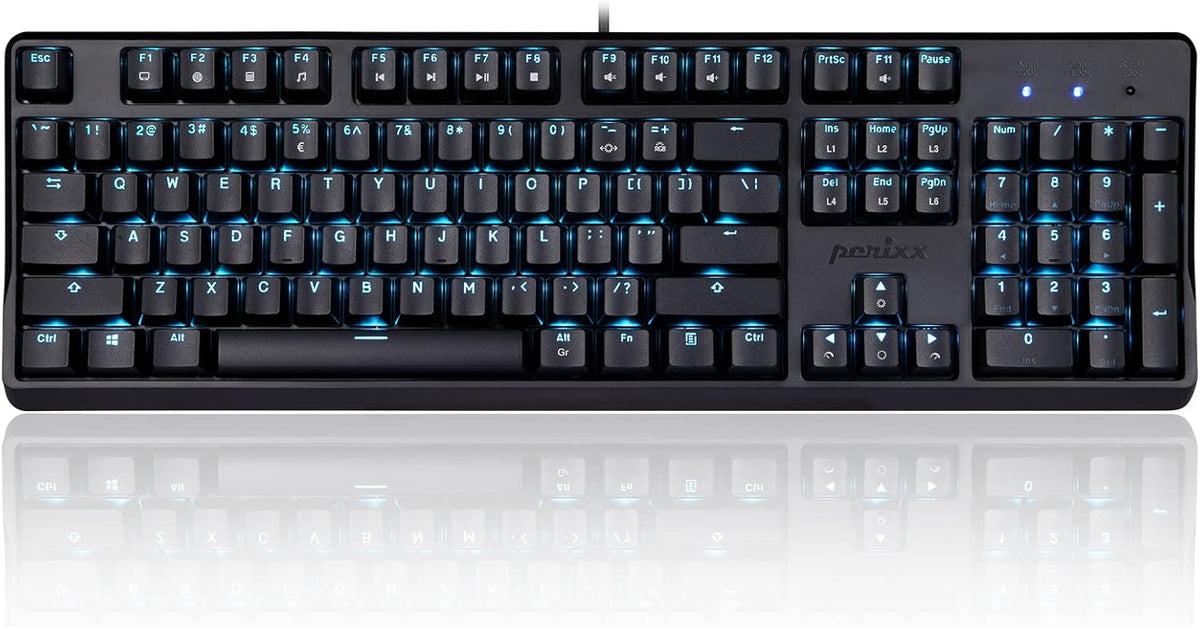 Mechanical Gaming Keyboard with RGB Backlighting and Gateron Blue Switches B8778
