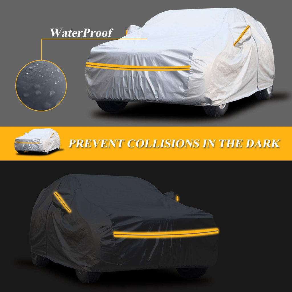 6 Layers Waterproof SUV Car Cover with Zipper Cotton R93079