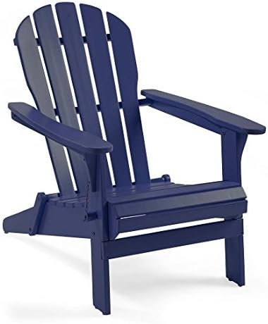 Black Foldable Eucalyptus Adirondack Chair B4174