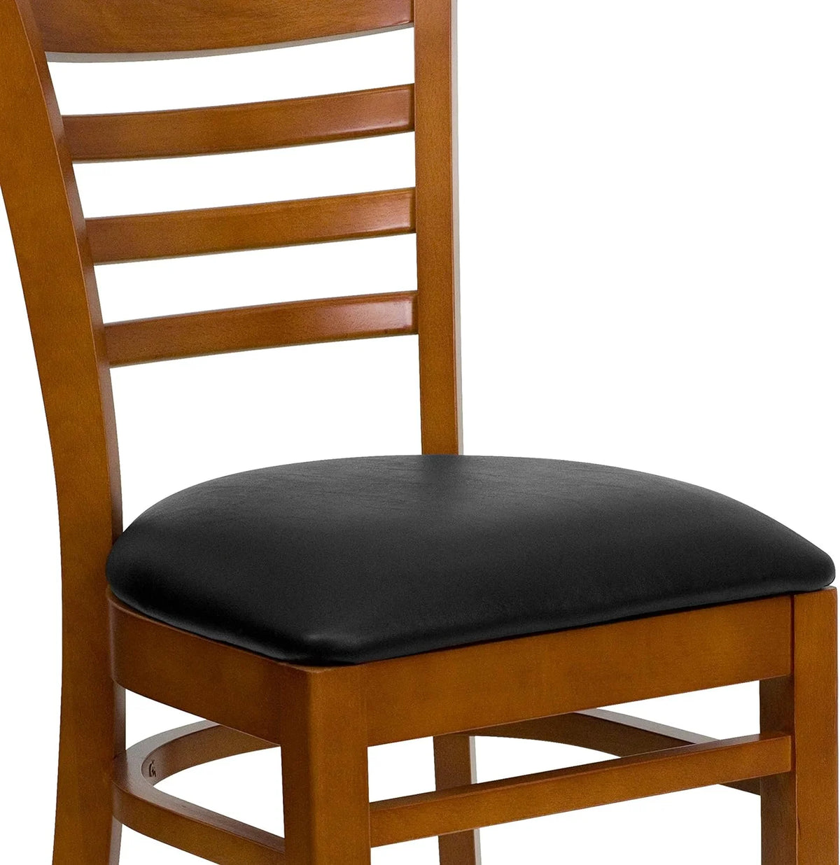 Black Vinyl Seat Ladder Back Chair W8369