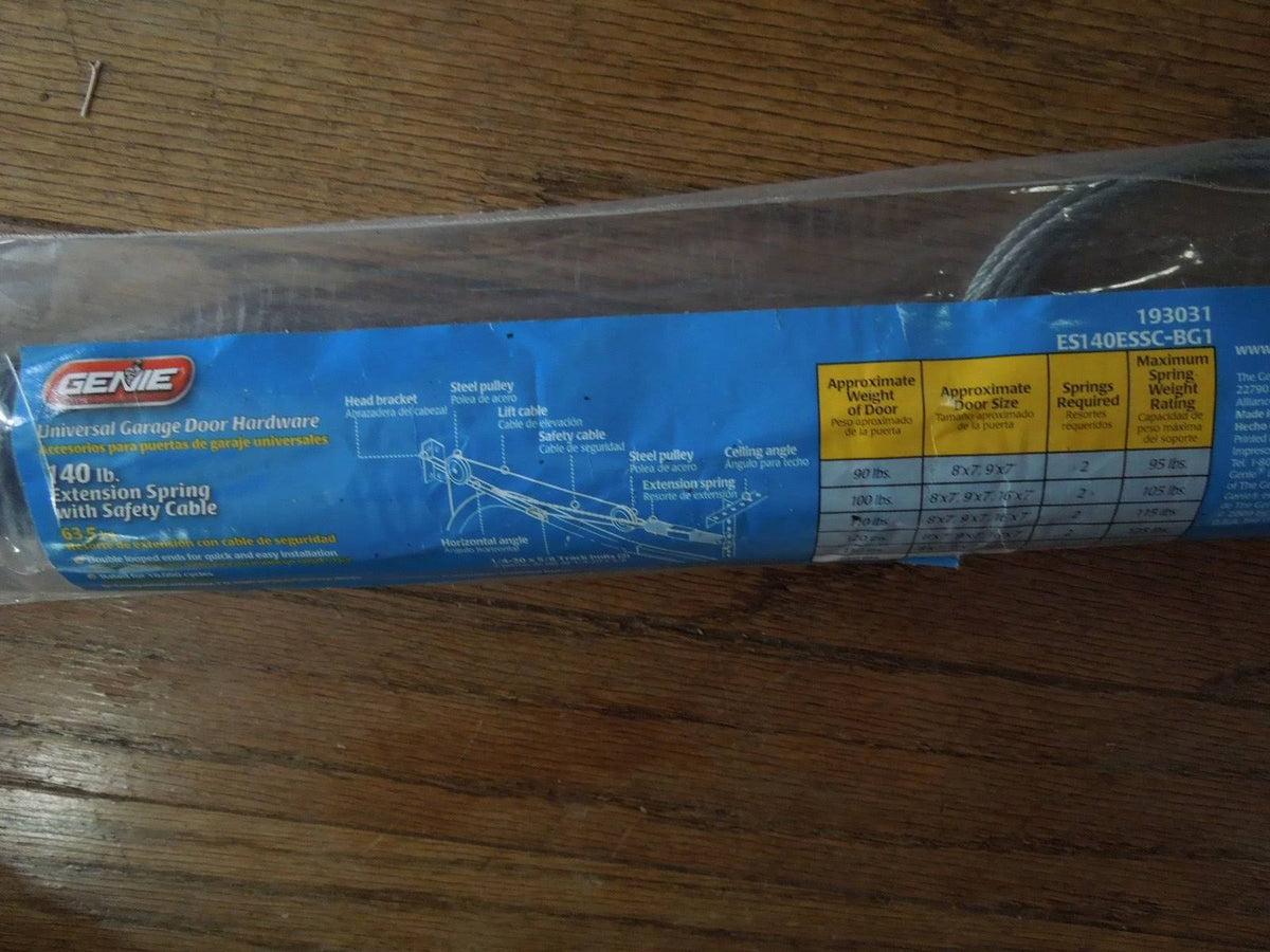 Black Garage Door Extension Spring with Safety Cable Z478188