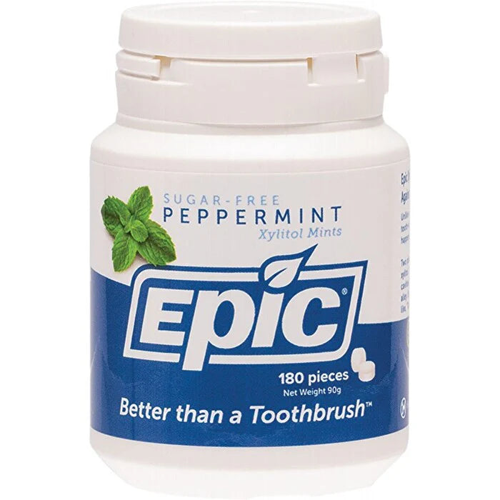 Sugar-Free Xylitol Peppermint Mints Tub 180 Piece W12988