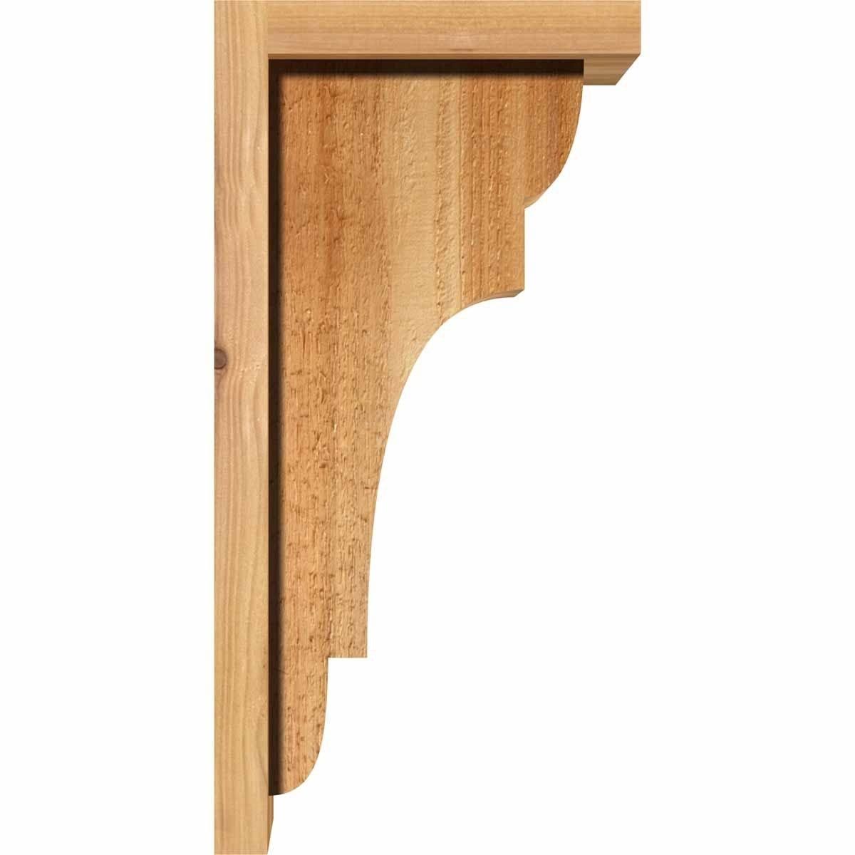 Rough Sawn Corbel with Backplate, Western Red Cedar W160