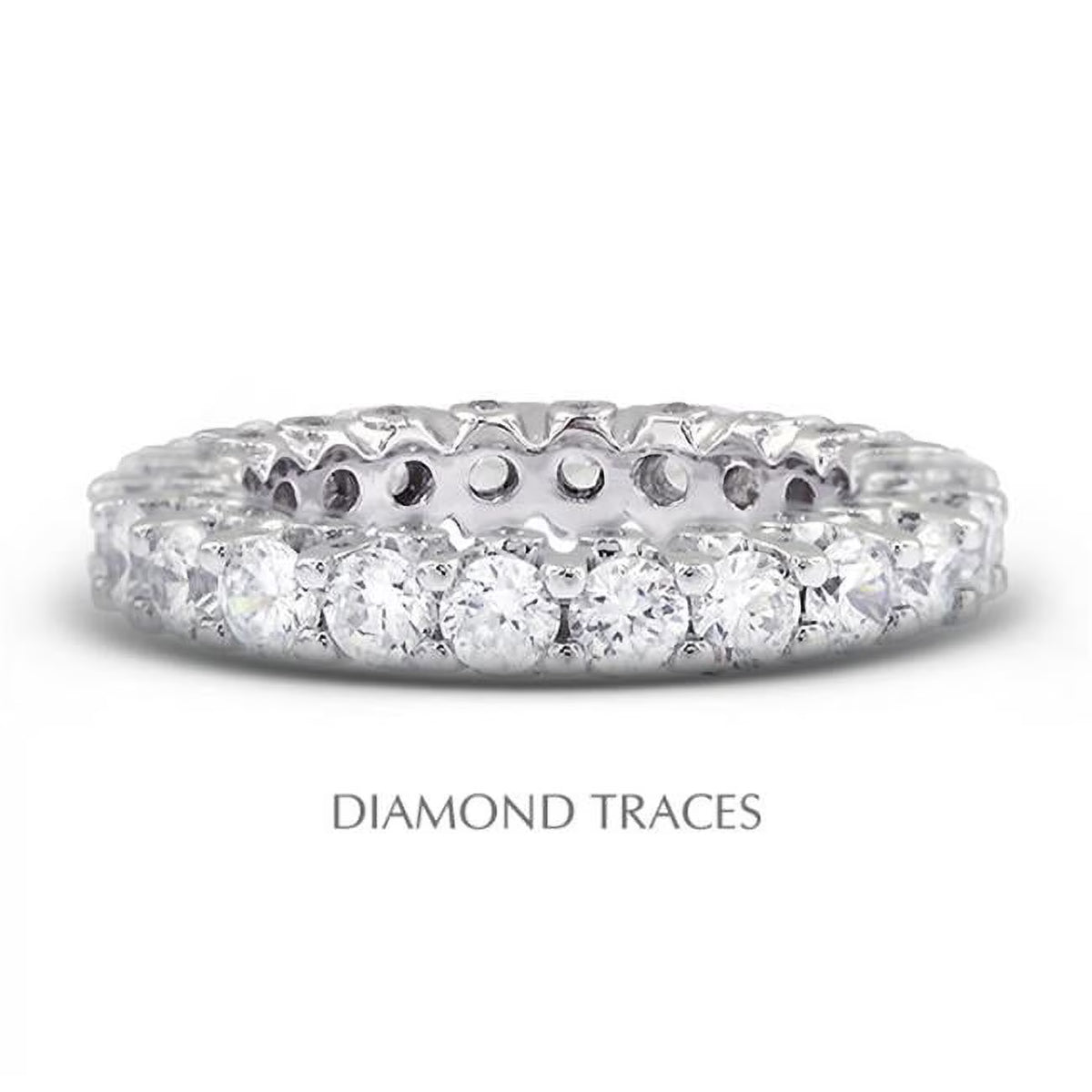 Platinum 950 Prong & Bezel Setting Eternity Ring T395384