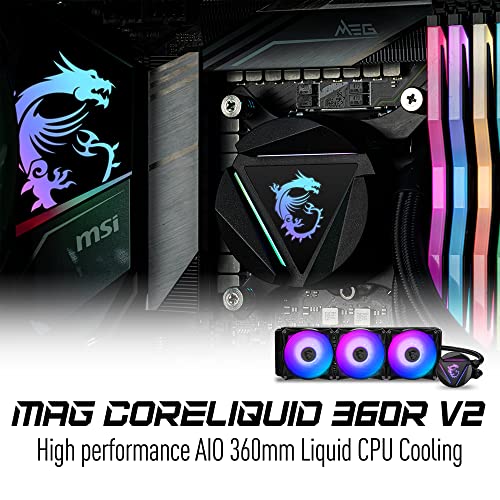 360mm AIO CPU Liquid Cooler with Triple 120mm RGB PWM Fans Q68492