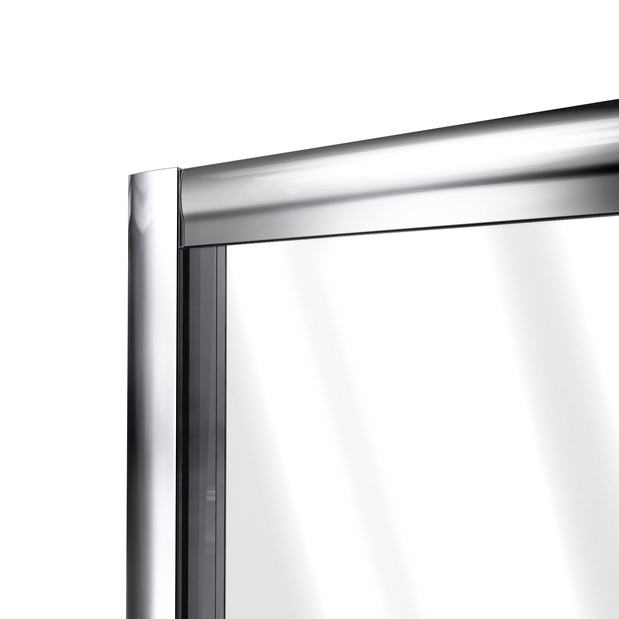 Semi-Frameless Pivot Shower Door in Chrome L6767