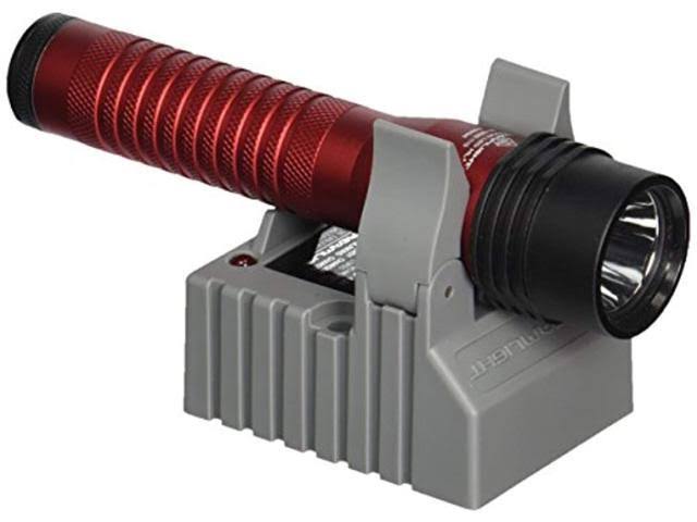 Red LED Rechargeable Flashlight with Piggyback Charger X6733