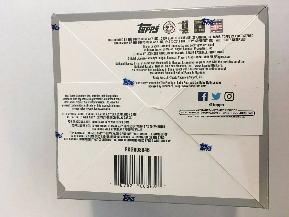 2019 Topps Update Baseball 24ct Retail Box Q133950