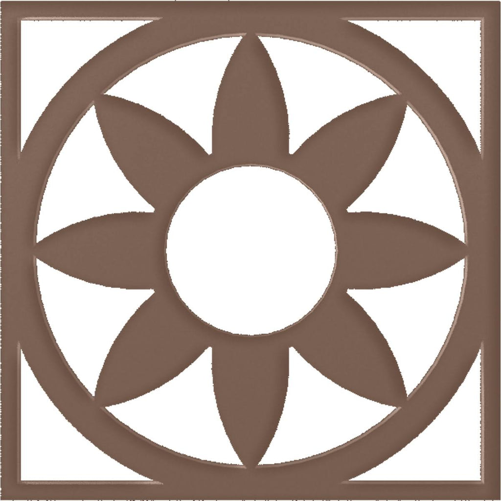 36x22OD x 12 1/2x22ID x 1x22P Copper PVC Pierced Ceiling Medallion O32580