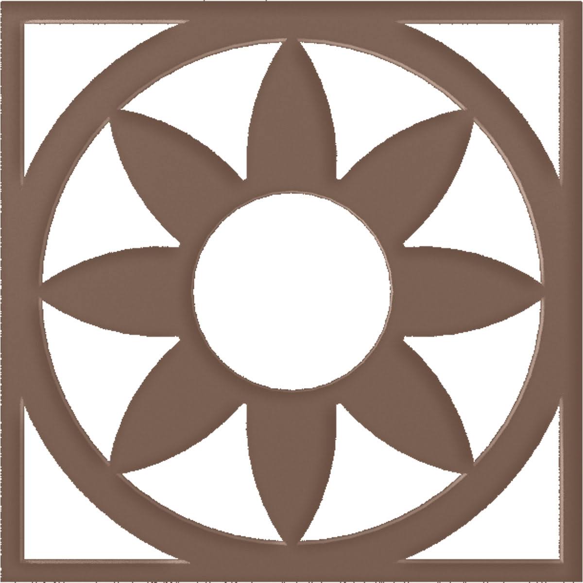 36x22OD x 12 1/2x22ID x 1x22P Copper PVC Pierced Ceiling Medallion O32580