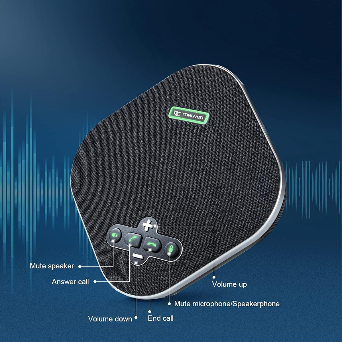 Wireless Speakerphone Conference Speaker with Expandable Microphone S757772