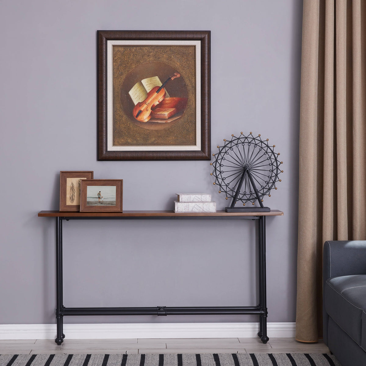 Black/Espresso Console Table M2489
