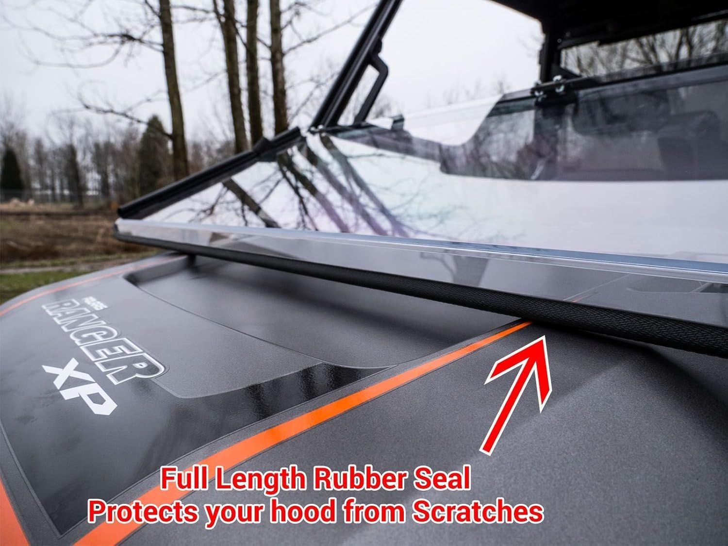 Scratch Resistant Flip/Fold Down 2-in-1 Windshield Y6599