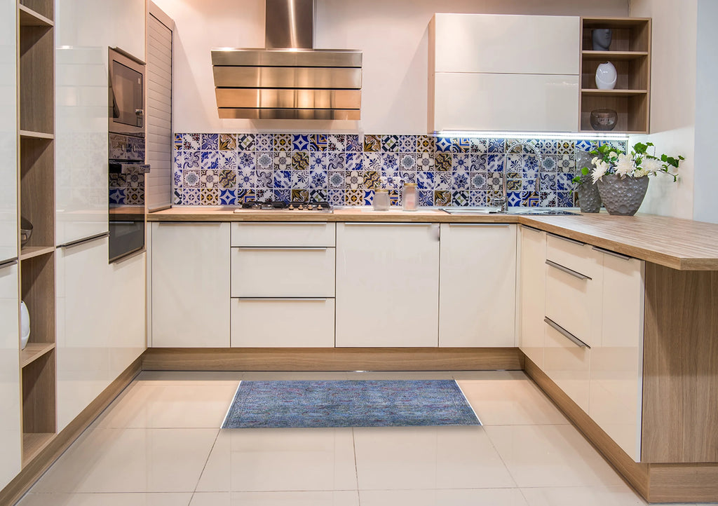 Azure Blue Rectangle Area Rug G879