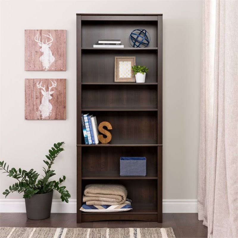 6 Shelf Bookcase in Espresso X48009