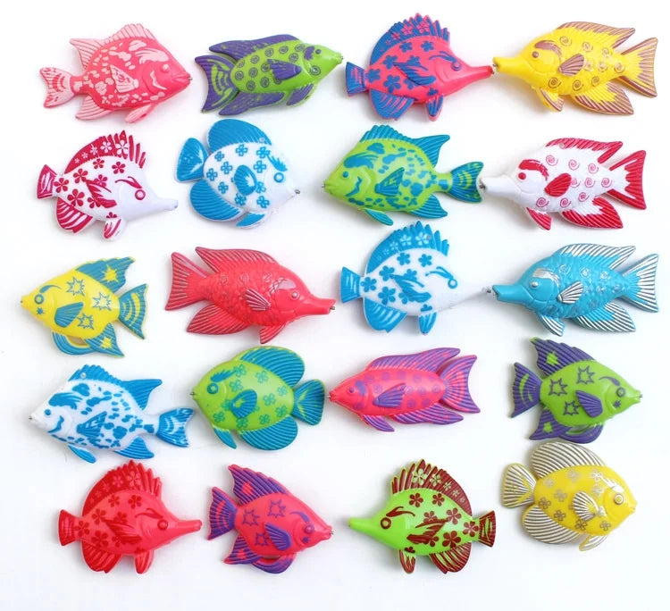 Magnetic Fishing Toy Set with 1 Fishing Rod and 6 Fishes B3006