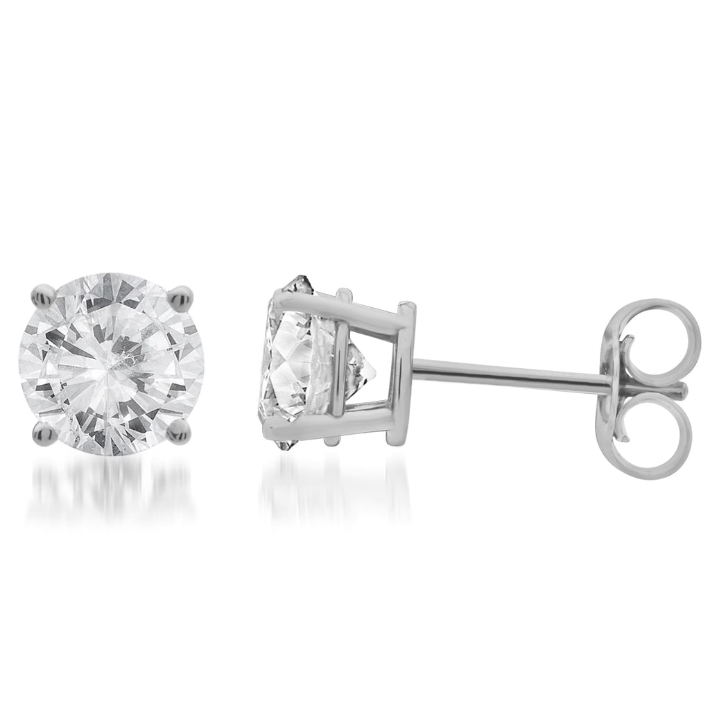 14kt White Gold Diamond Stud Earrings I446