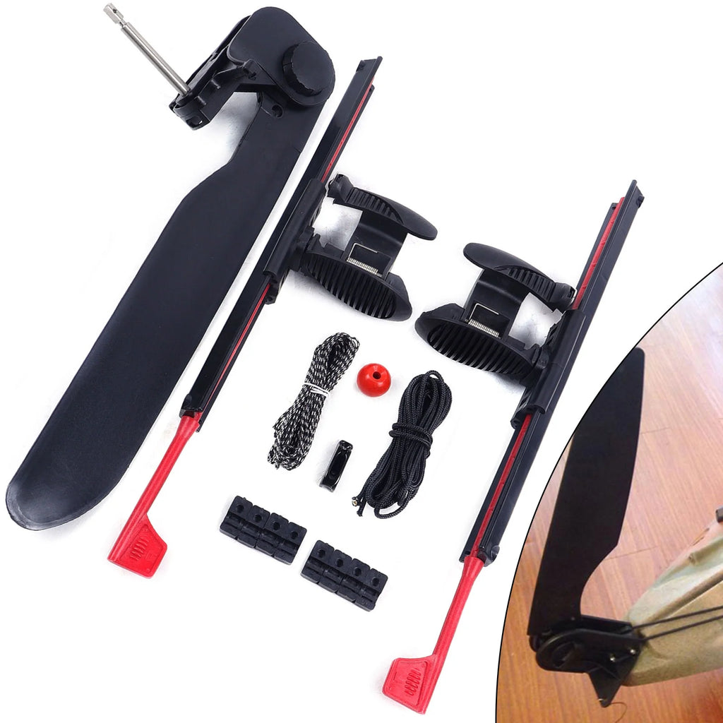 2Pcs Adjustable Kayak Foot Braces Pedals with Rudder Foot Control System Z417