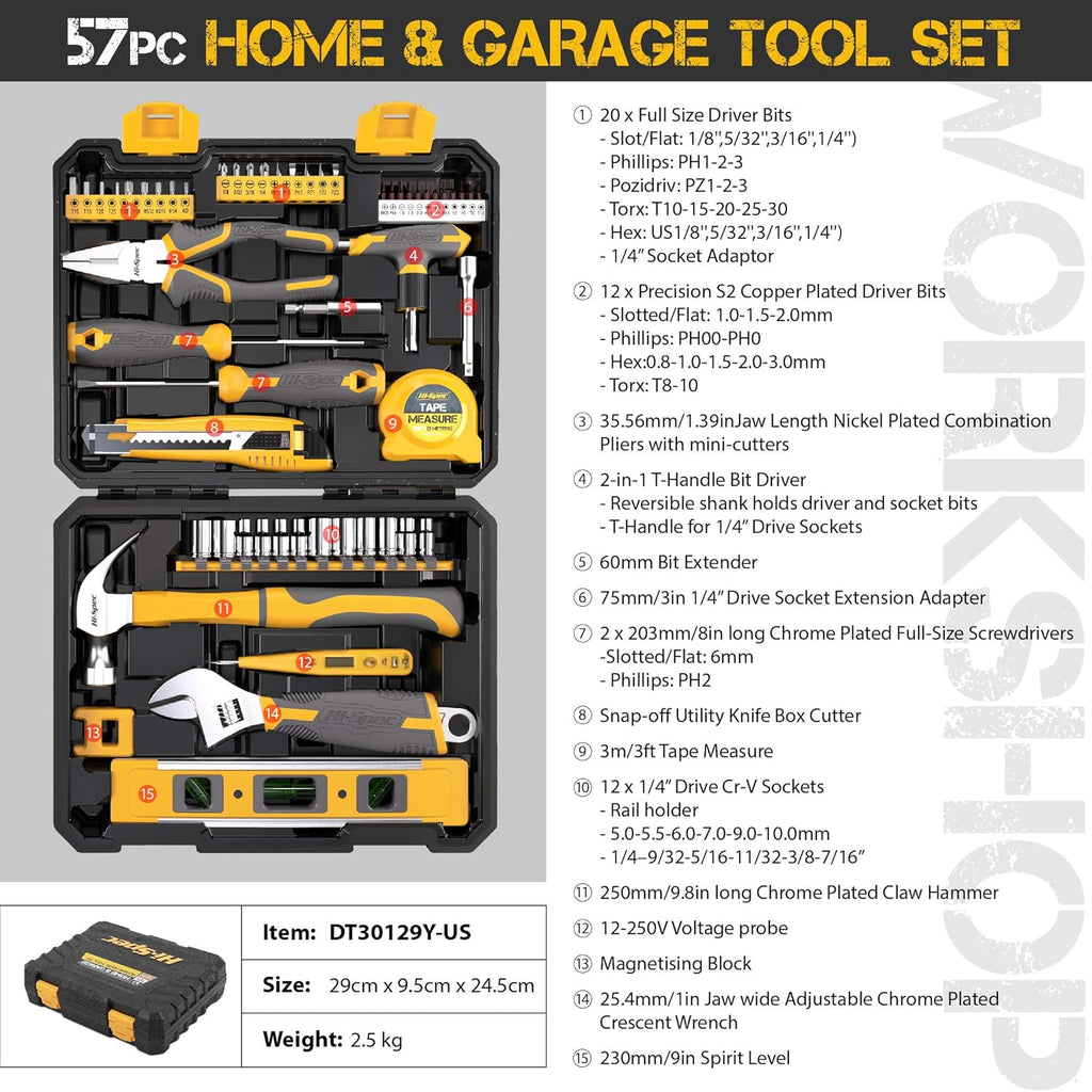 82 Piece Home & Garage Tool Kit Set with Storage Case B899