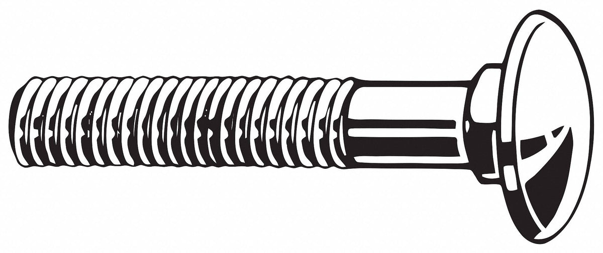 Carriage Bolt, 3/8-16, 1-1/2 In., pk100 E96719