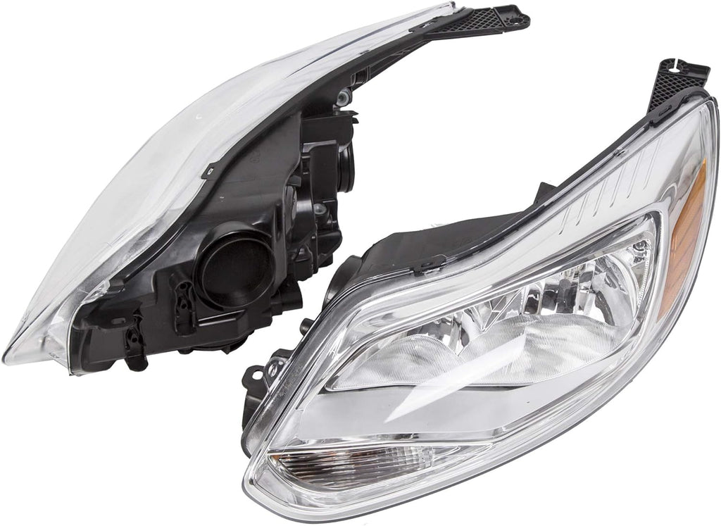 Chrome Housing Halogen Headlights for 2012-2014 Ford Focus L232