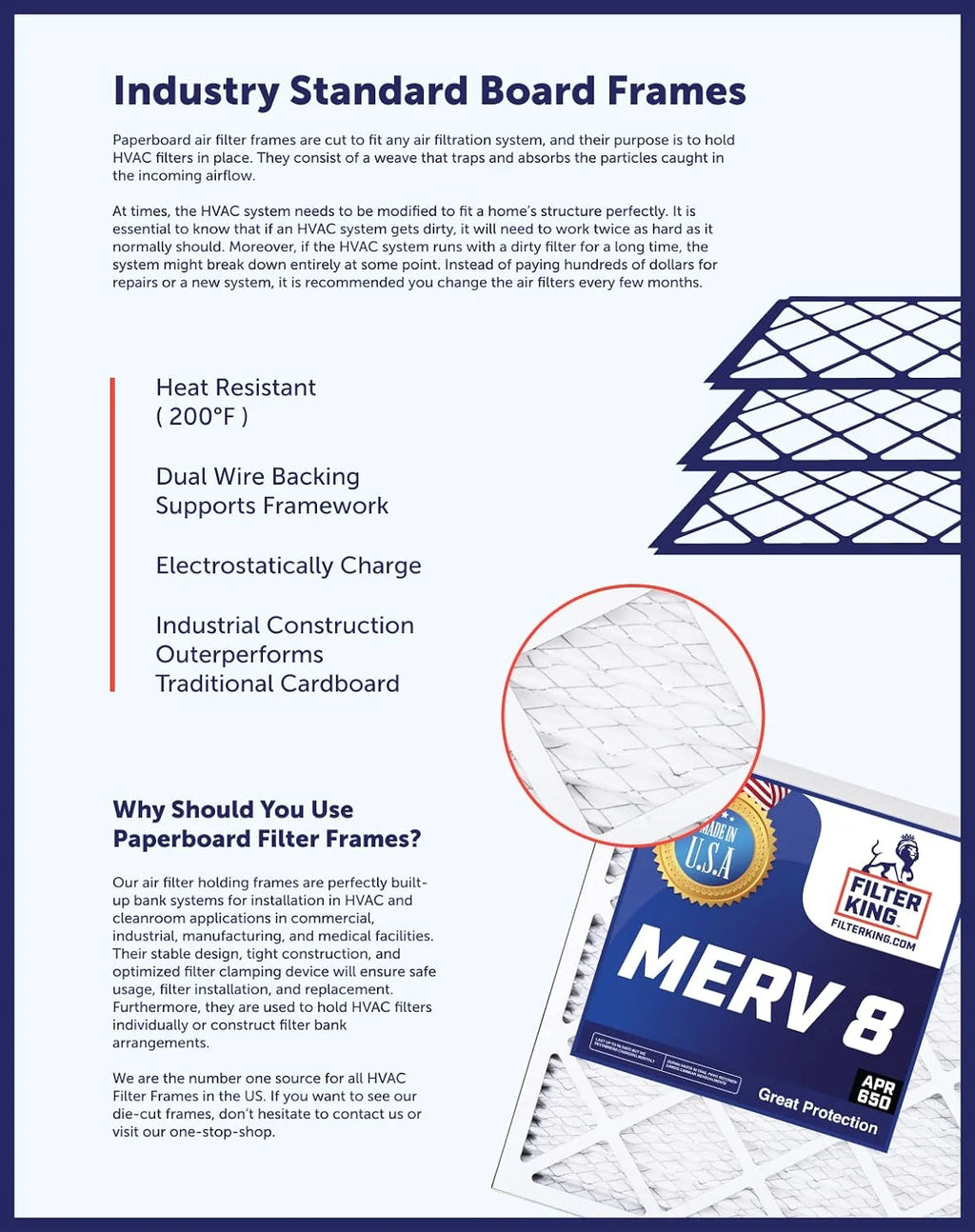 20.5x66x1 MERV 8 Pleated HVAC Air Filter 4-PACK A323