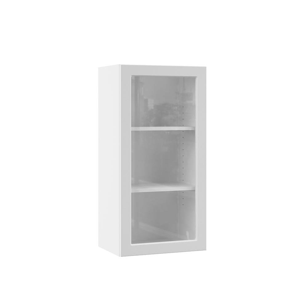 White Wall Kitchen Cabinet with Glass Door B432600