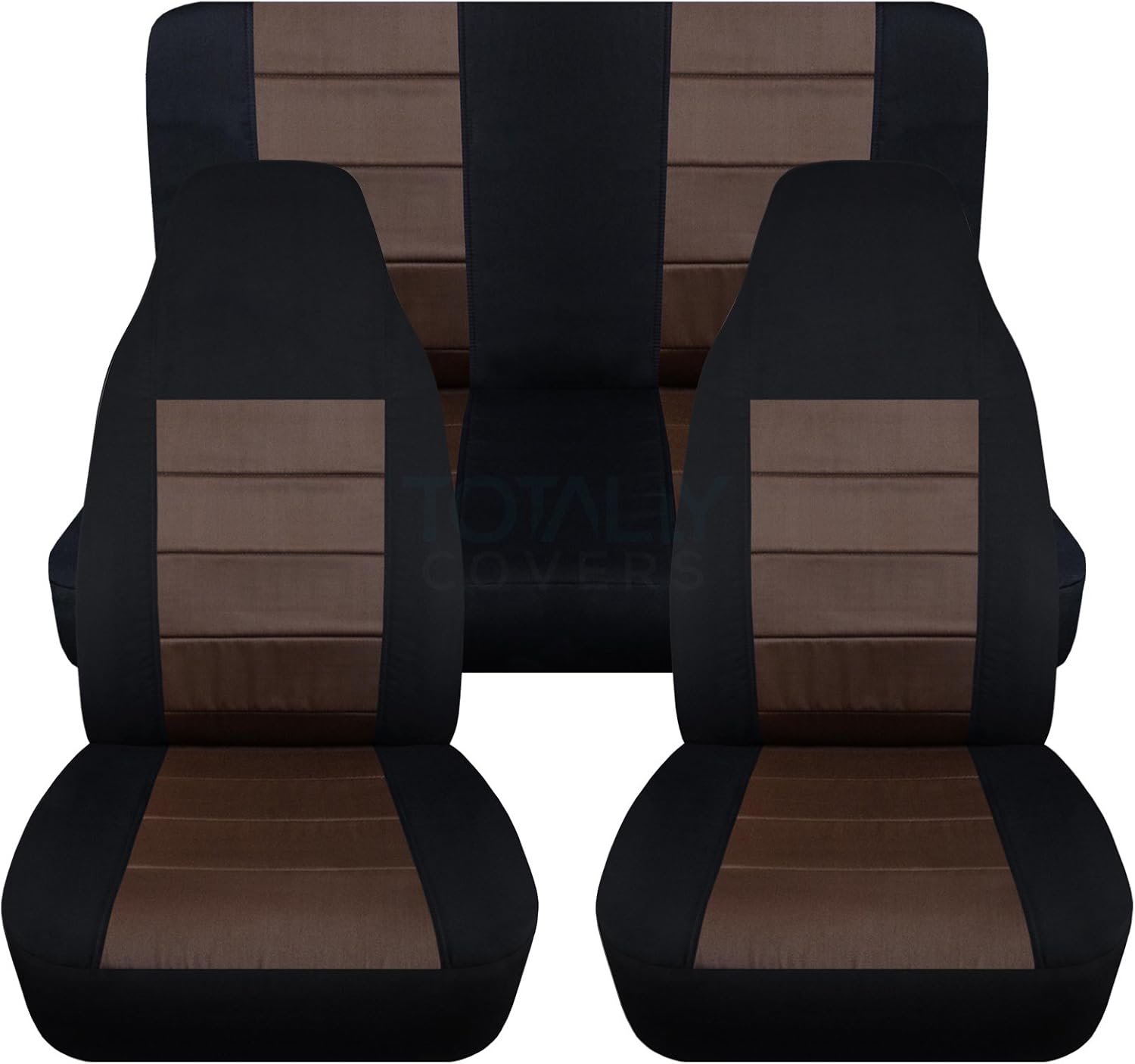 Black & Purple Full Set Front & Rear Seat Covers for 2-Door Jeep Wrangler TJ Q8442