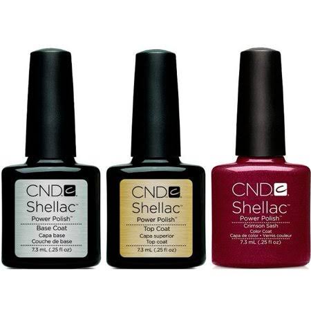 Gray Crimson Shellac Nail Gel Polish Combo 0.25oz J15241