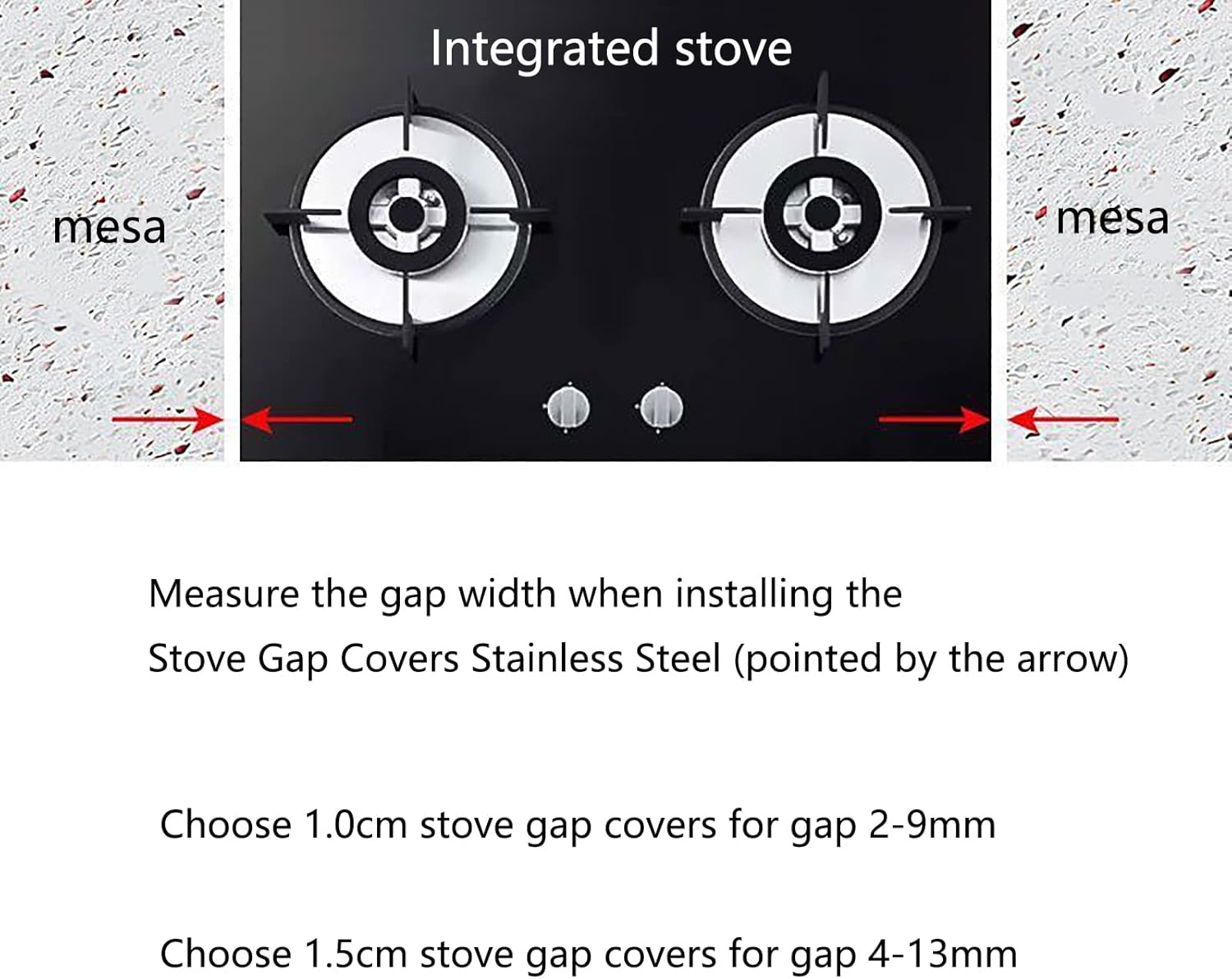 Stove Counter Gap Cover Pack of 2 X3943