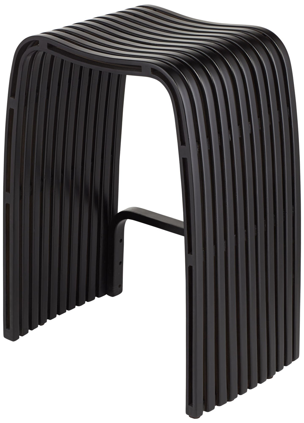 Bamboo Bar Stool Black 24" High with Footrest S35769