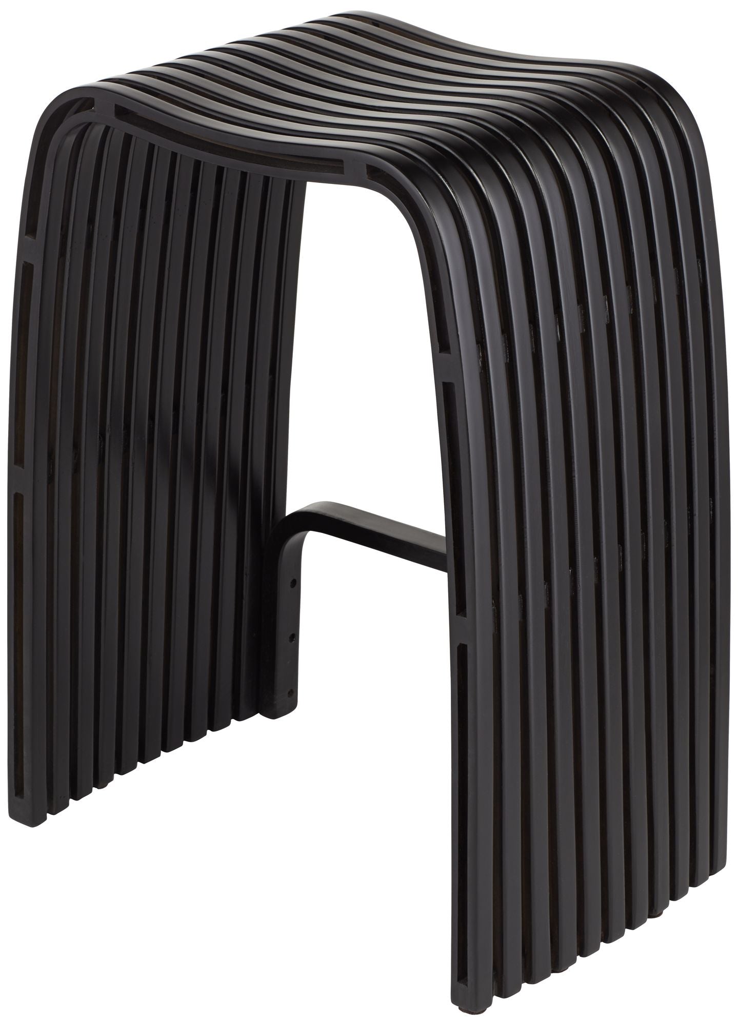 Bamboo Bar Stool Black 24" High with Footrest S35769