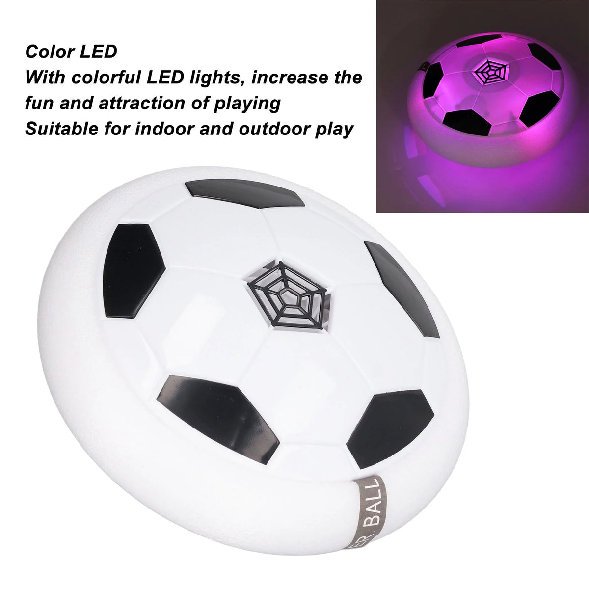 White LED Hover Soccer Ball with Foam Bumper V887