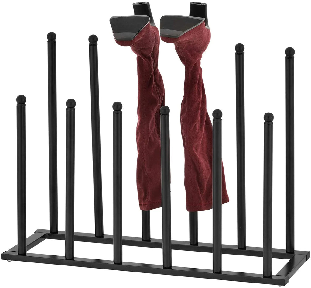 6-Pair Black Metal Boot Shoes Storage Rack G36021