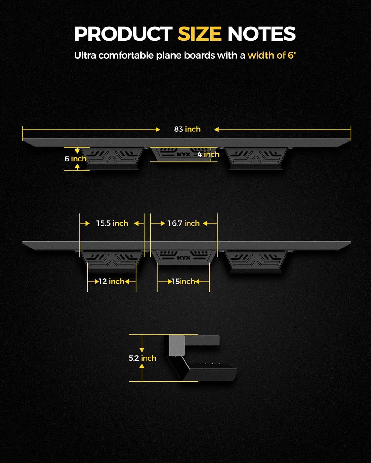Drop Side Steps Nerf Bars Truck Boards Step Rail X93934