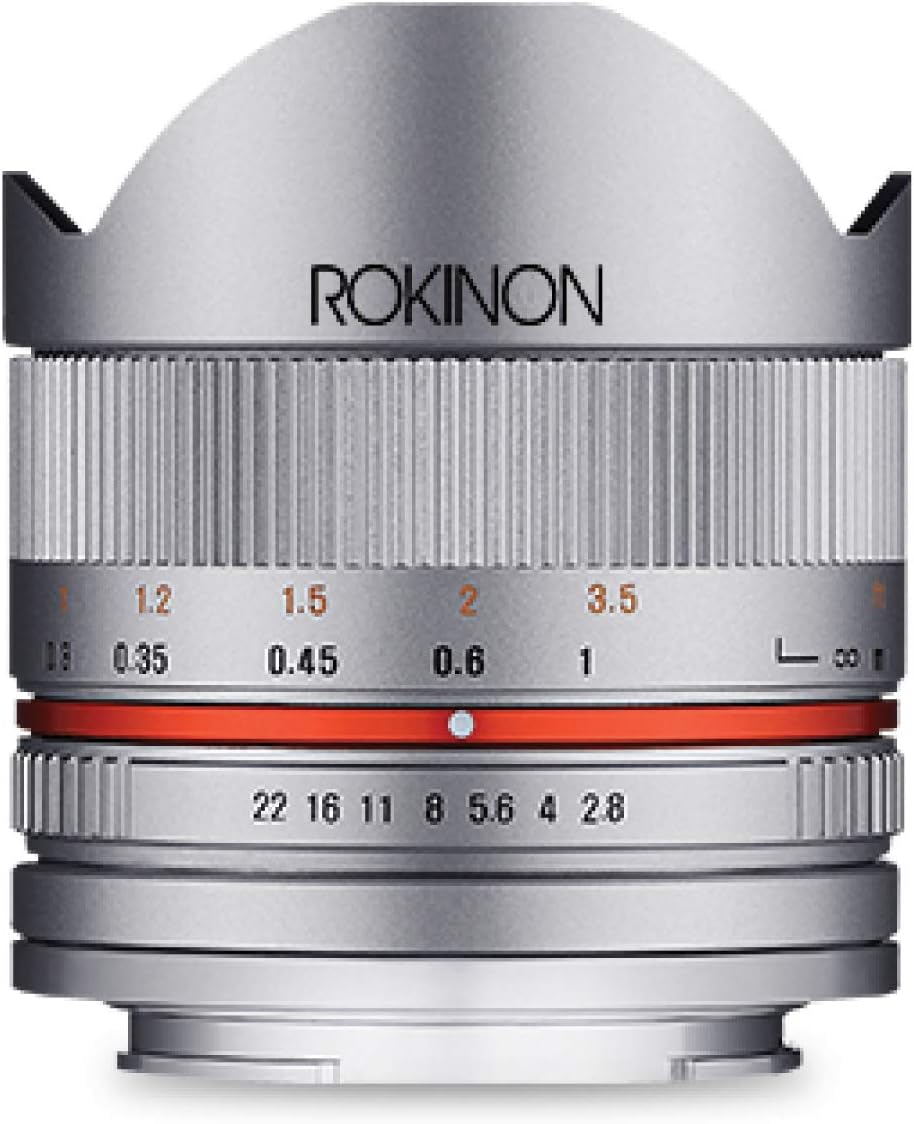 Silver 8mm F2.8 Fisheye Fixed Lens for Fujifilm X-Mount Cameras X670401